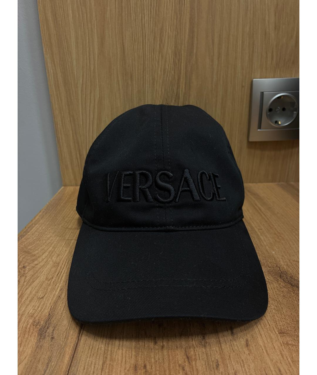 VERSACE Черная хлопковая кепка/бейсболка, фото 7