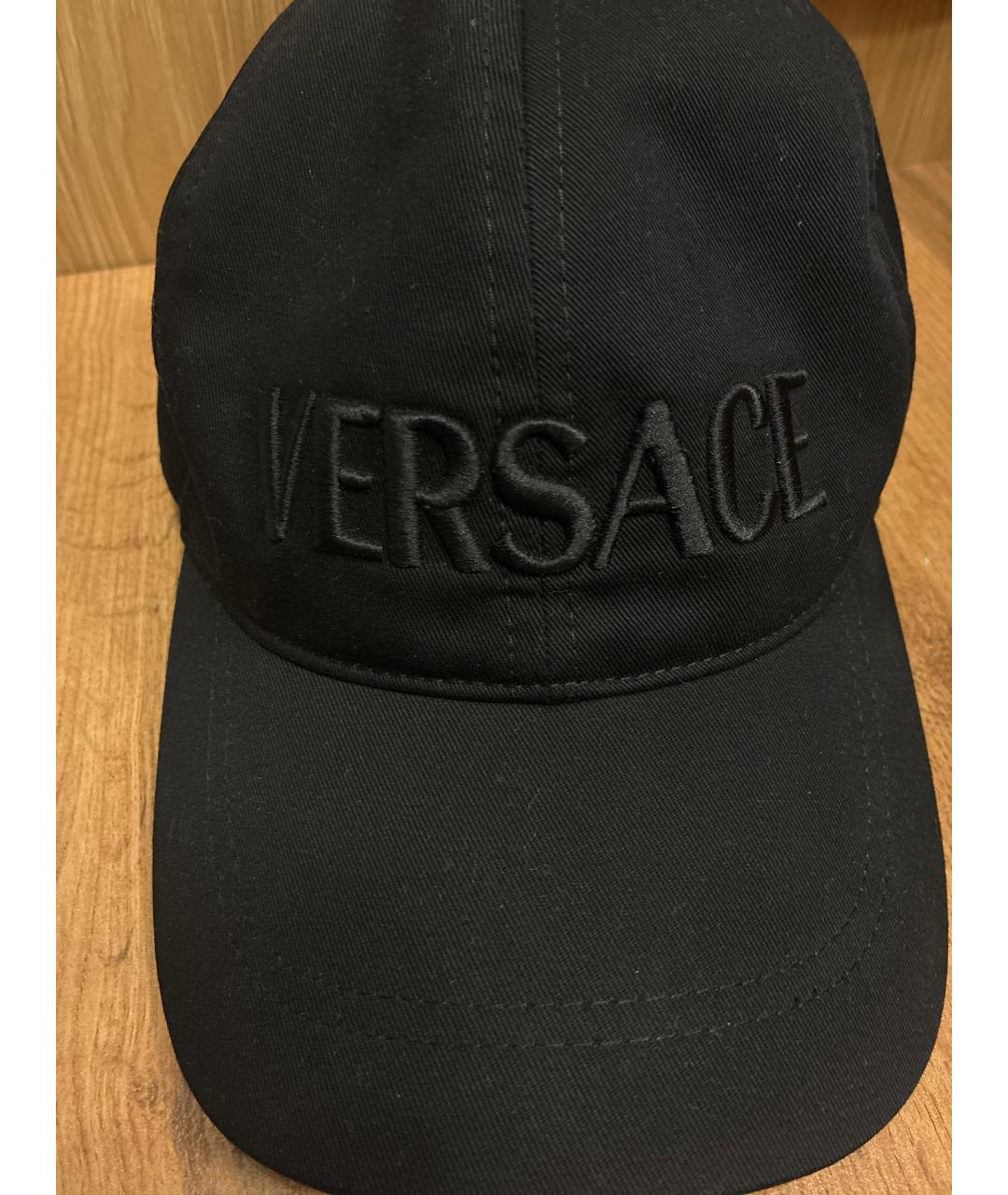 VERSACE Черная хлопковая кепка/бейсболка, фото 5