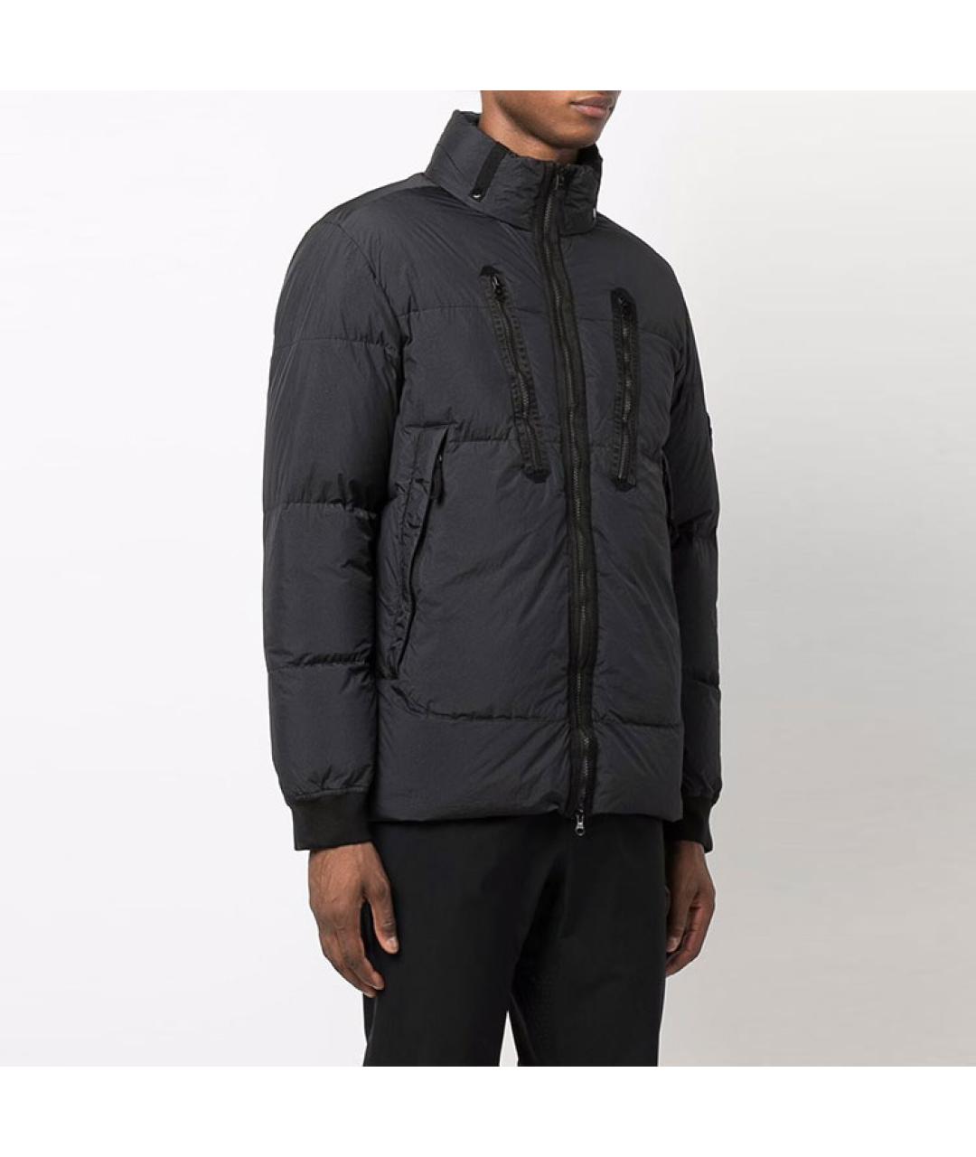 STONE ISLAND Черный пуховик, фото 5