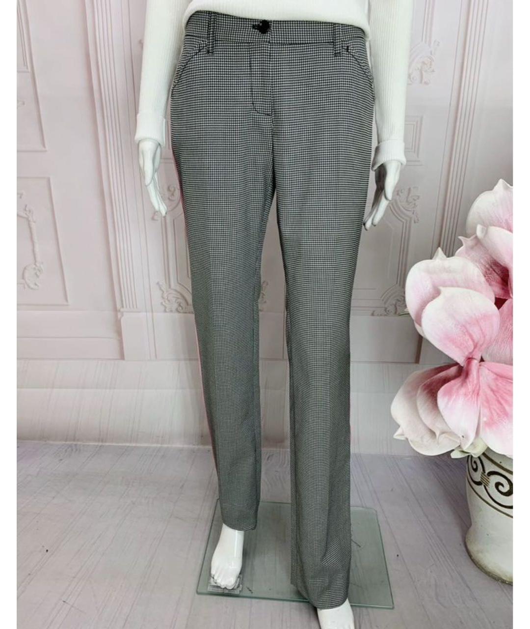 DOLCE&GABBANA Мульти хлопко-эластановые прямые брюки, фото 5