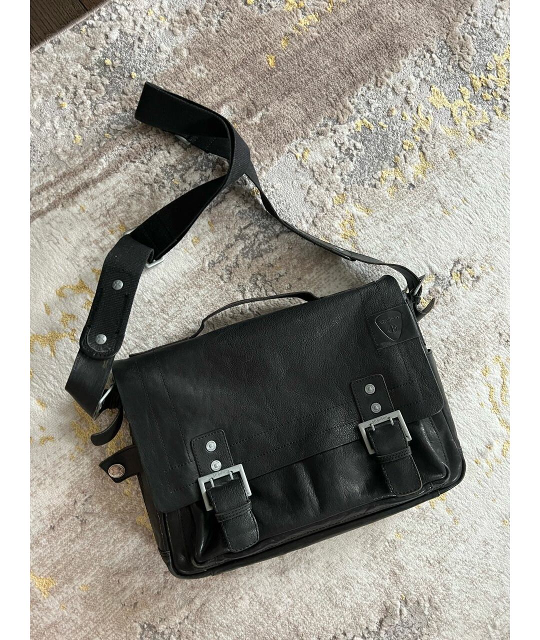 STRELLSON Черный кожаный портфель, фото 6