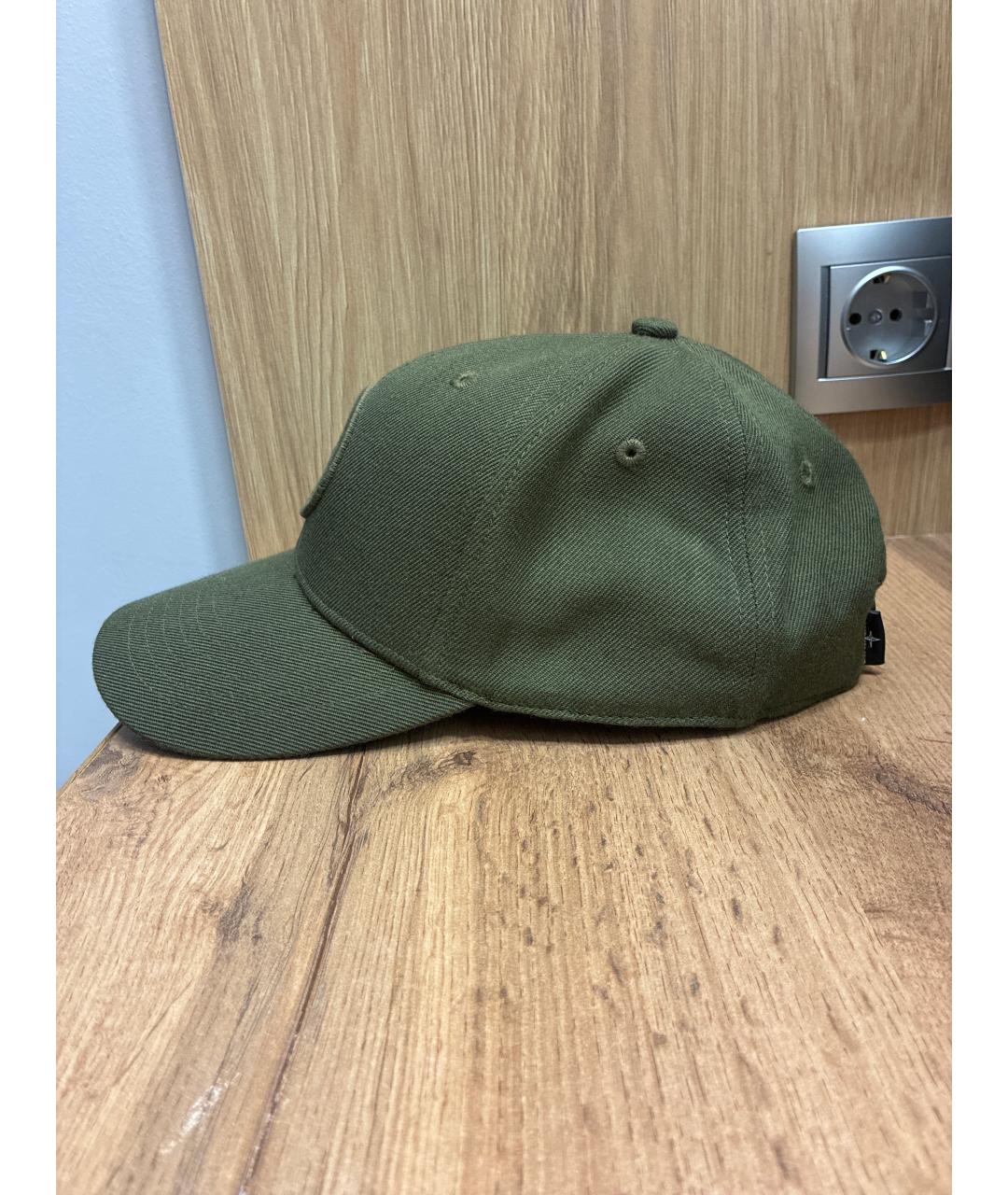 STONE ISLAND Хаки шерстяная кепка/бейсболка, фото 3