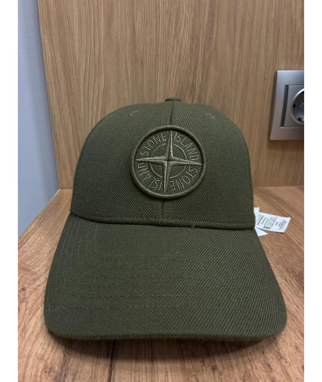 STONE ISLAND Хаки шерстяная кепка/бейсболка, фото 7