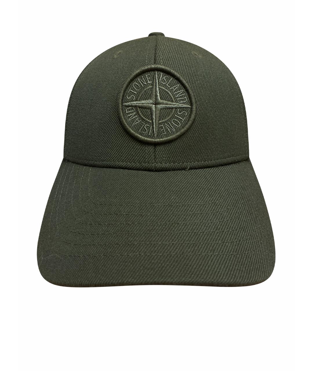 STONE ISLAND Хаки шерстяная кепка/бейсболка, фото 1
