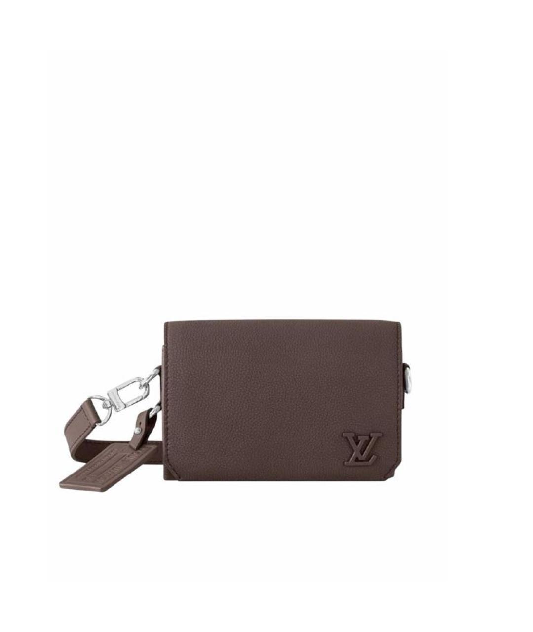 LOUIS VUITTON Коричневая кожаная сумка через плечо, фото 1