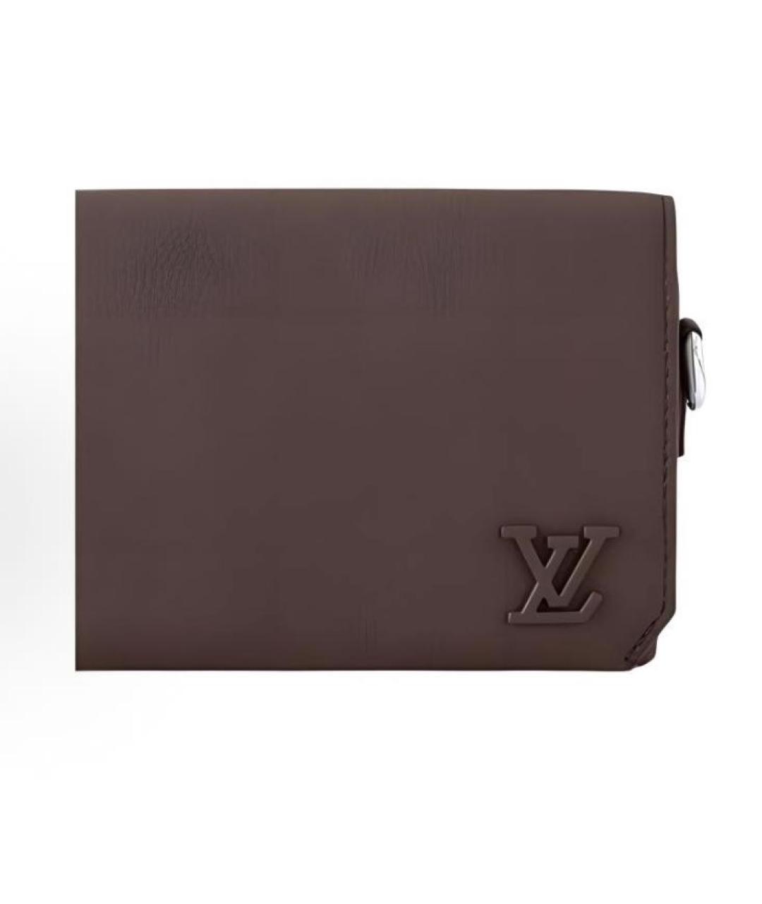 LOUIS VUITTON Коричневая кожаная сумка через плечо, фото 3