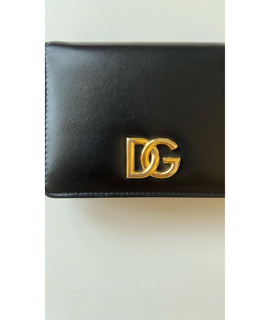 DOLCE&GABBANA Черный кожаный кошелек, фото 6