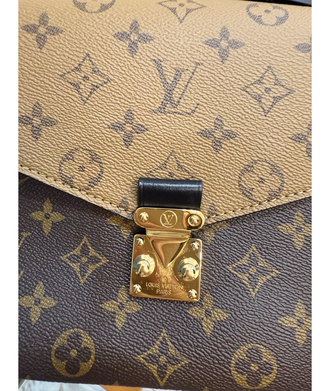 LOUIS VUITTON Коричневая кожаная сумка через плечо, фото 2