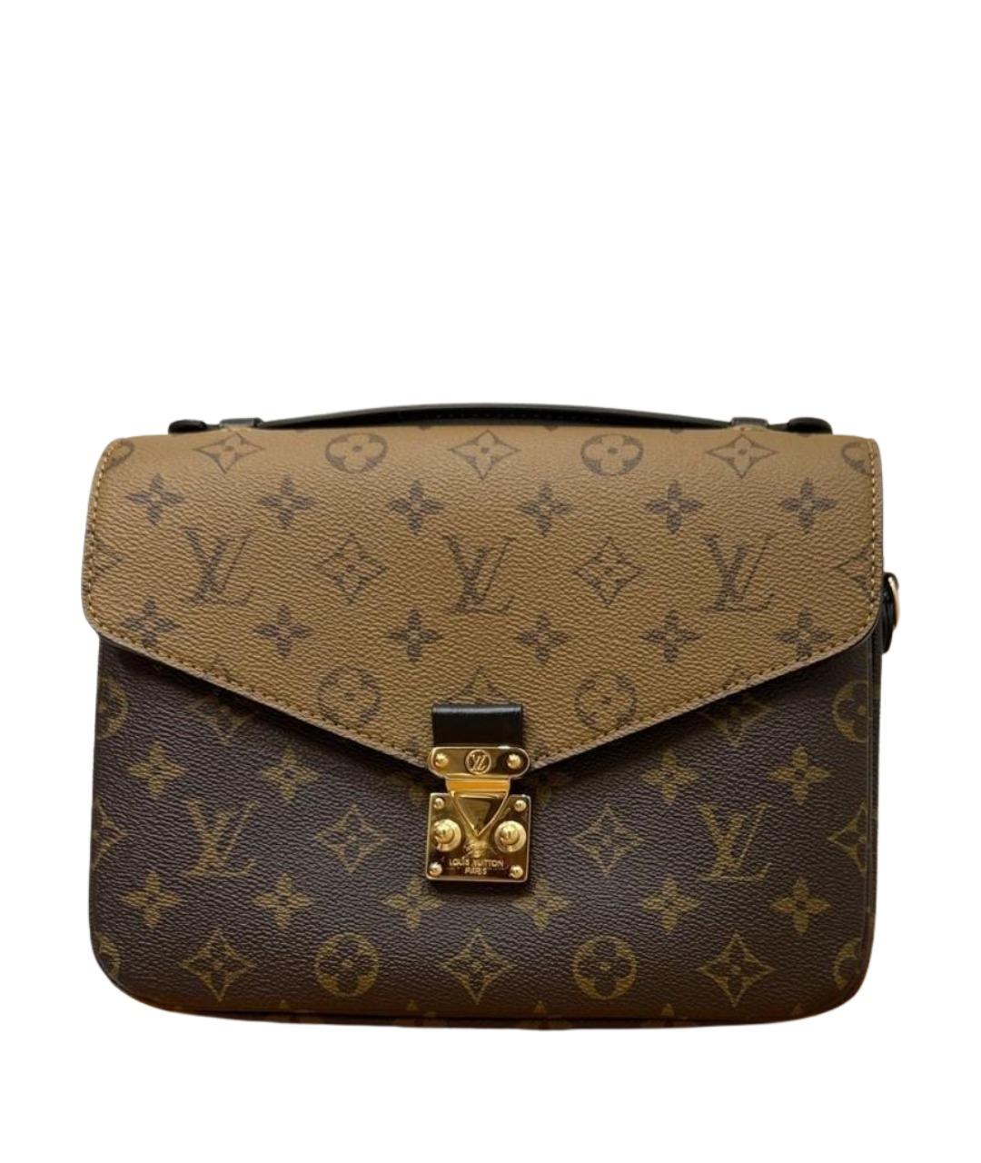LOUIS VUITTON Коричневая кожаная сумка через плечо, фото 1