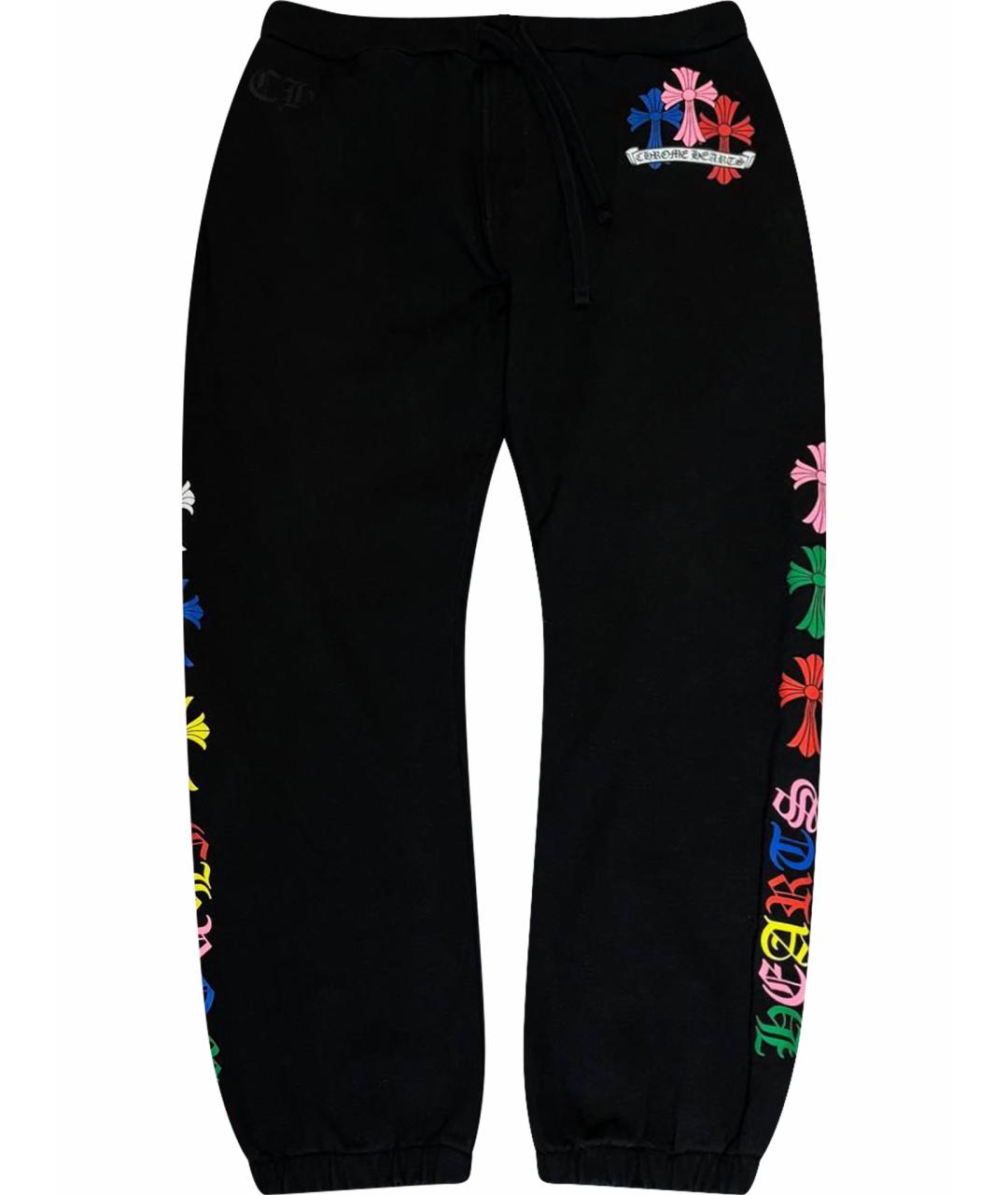 CHROME HEARTS Черные хлопковые повседневные брюки, фото 1