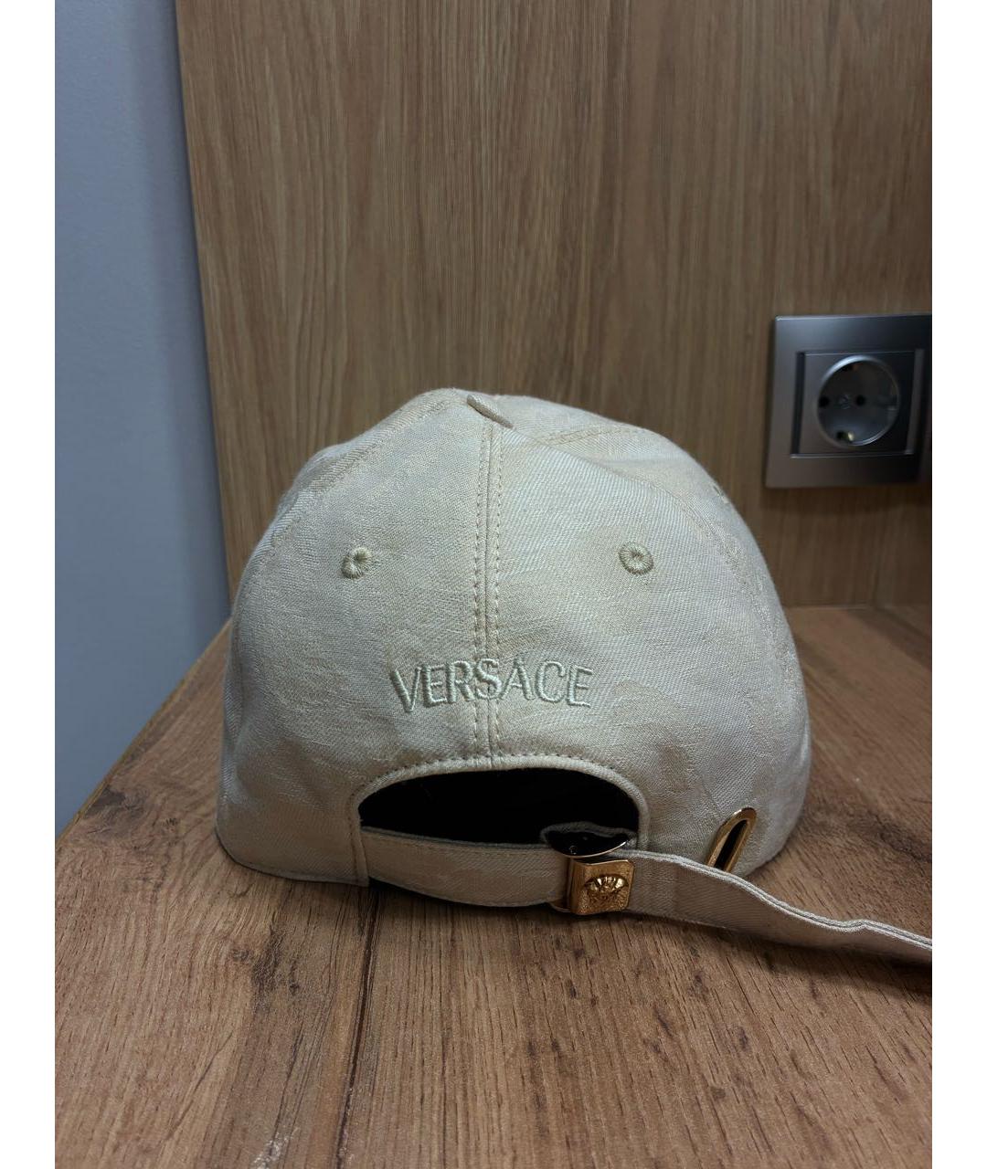 VERSACE Бежевая хлопковая кепка/бейсболка, фото 5