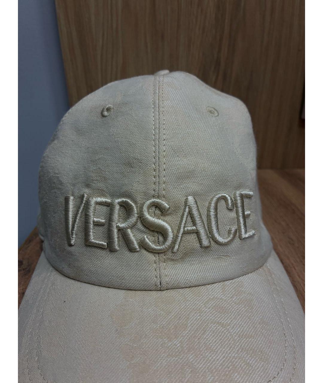 VERSACE Бежевая хлопковая кепка/бейсболка, фото 4