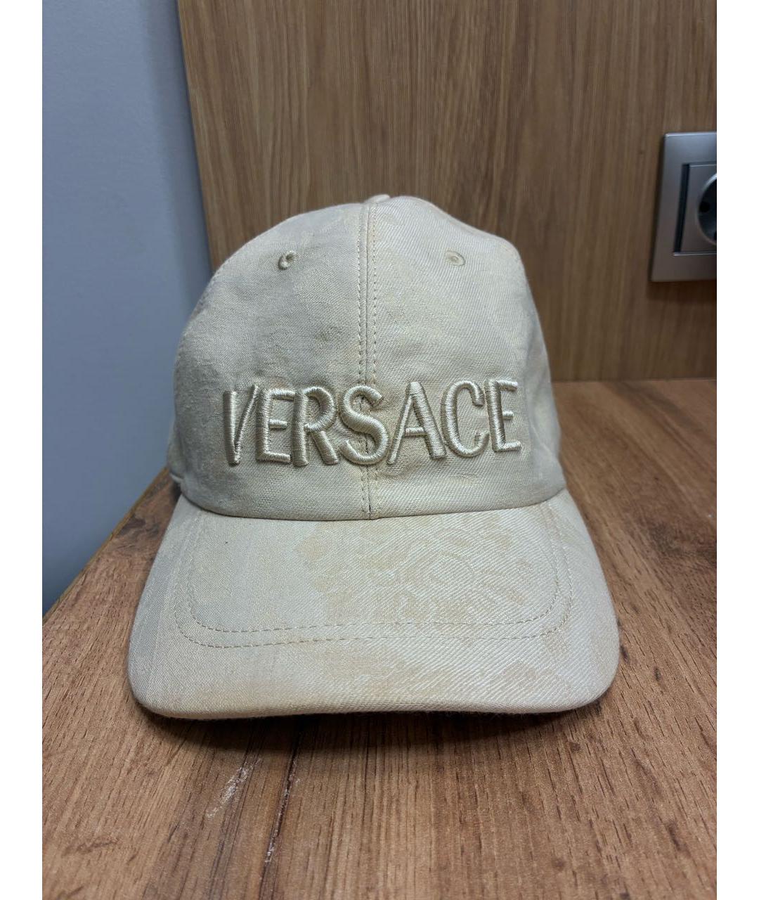 VERSACE Бежевая хлопковая кепка/бейсболка, фото 7