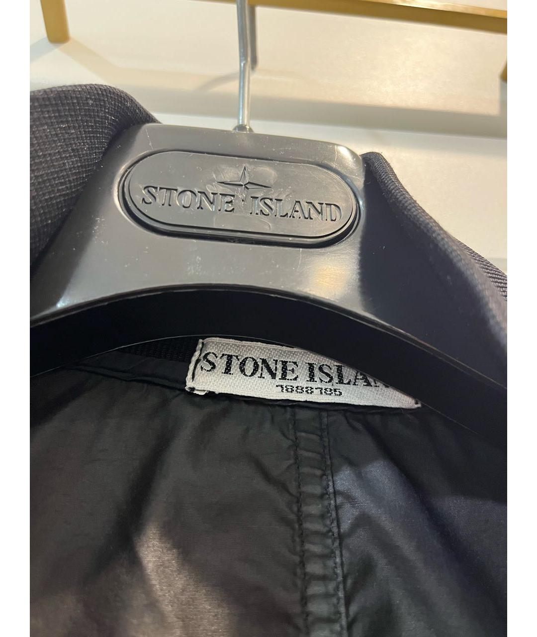 STONE ISLAND Темно-синяя полиамидовая куртка, фото 3