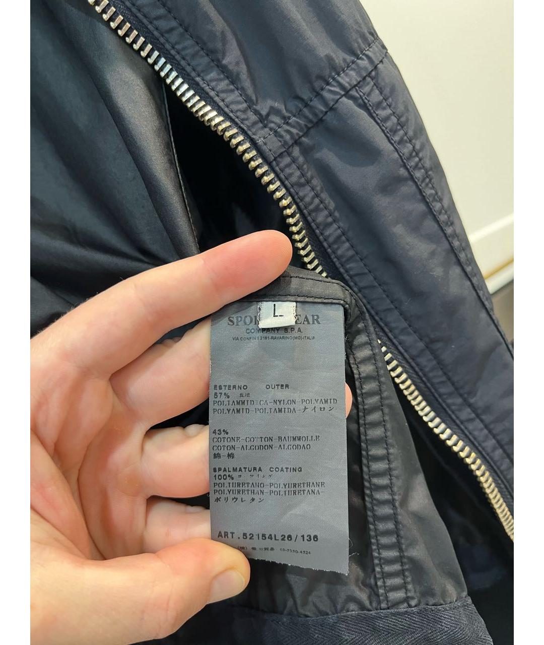 STONE ISLAND Темно-синяя полиамидовая куртка, фото 8