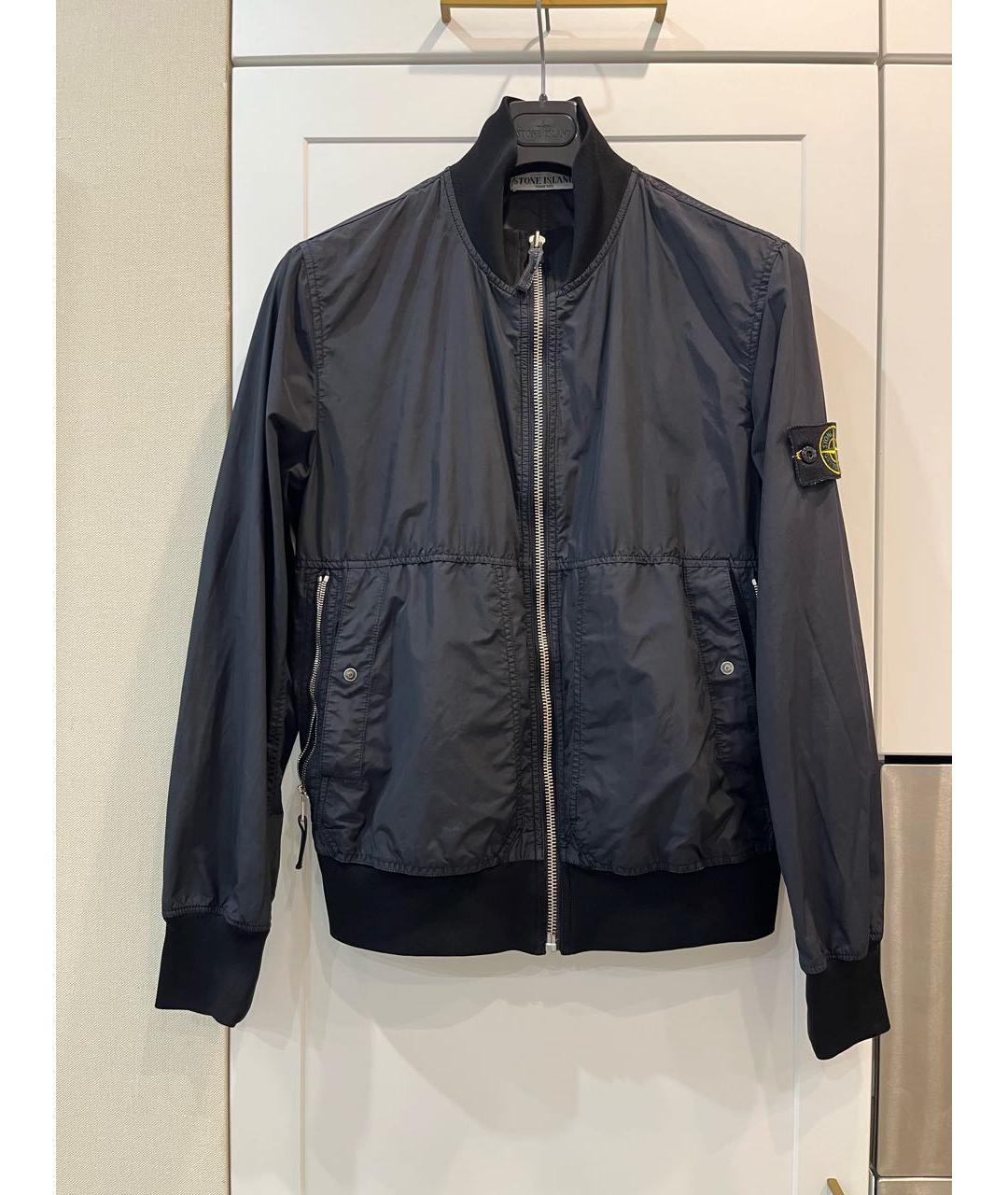 STONE ISLAND Темно-синяя полиамидовая куртка, фото 9