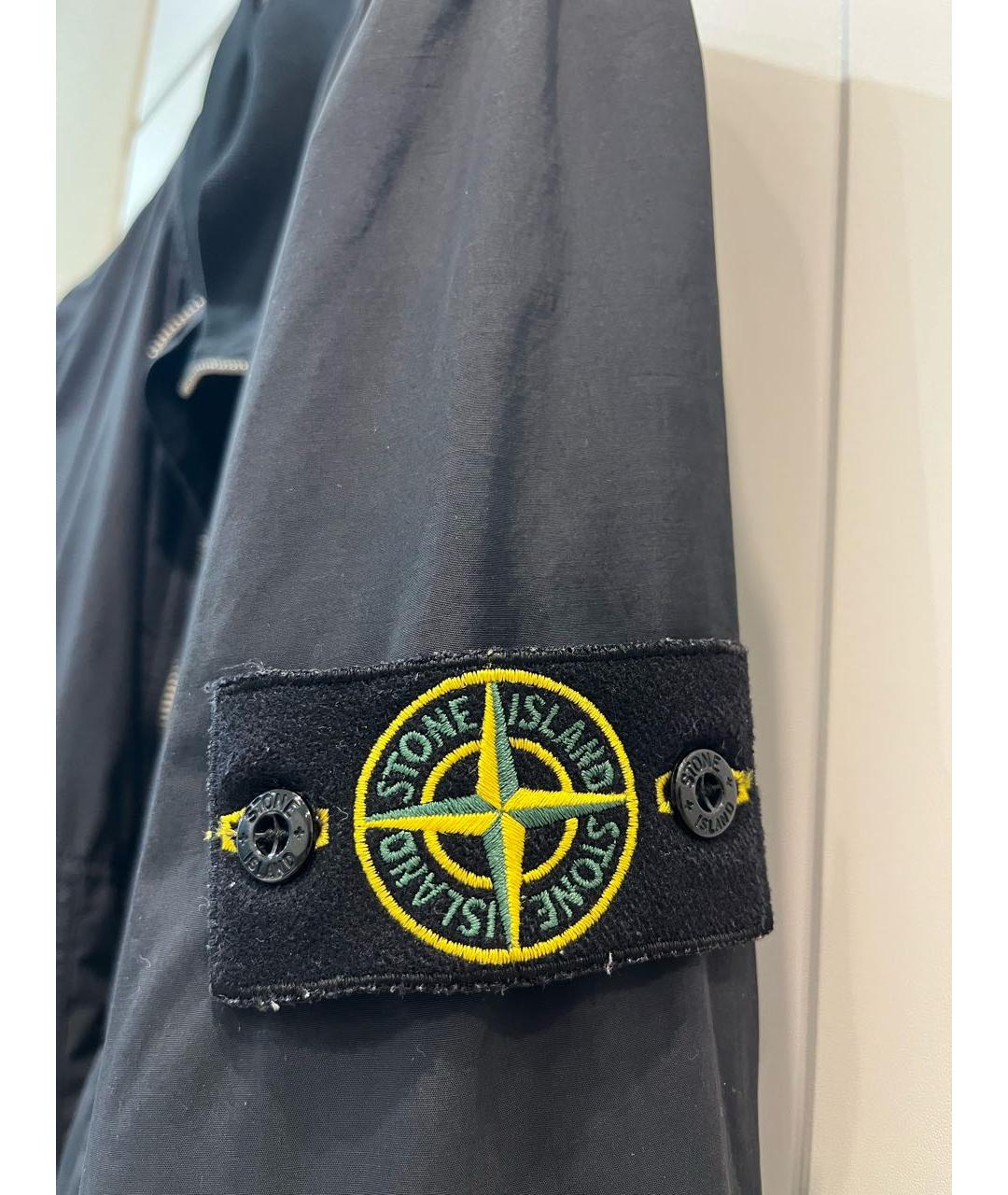 STONE ISLAND Темно-синяя полиамидовая куртка, фото 4