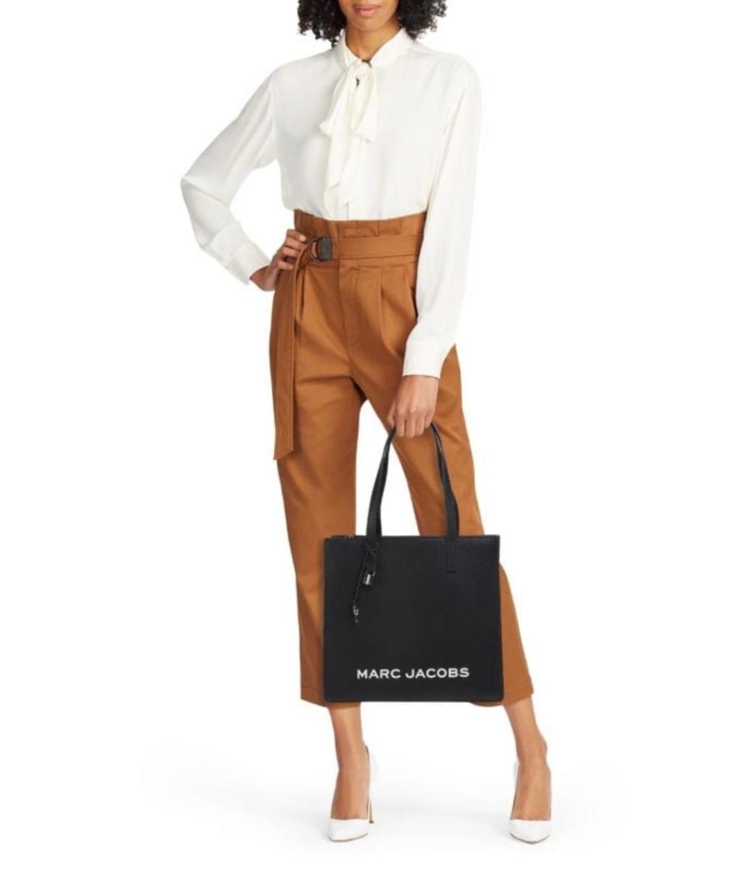 MARC JACOBS Черная кожаная сумка тоут, фото 4