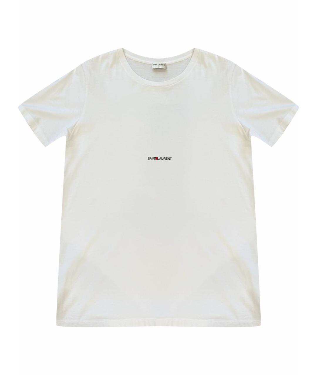 SAINT LAURENT Белая хлопковая футболка, фото 1