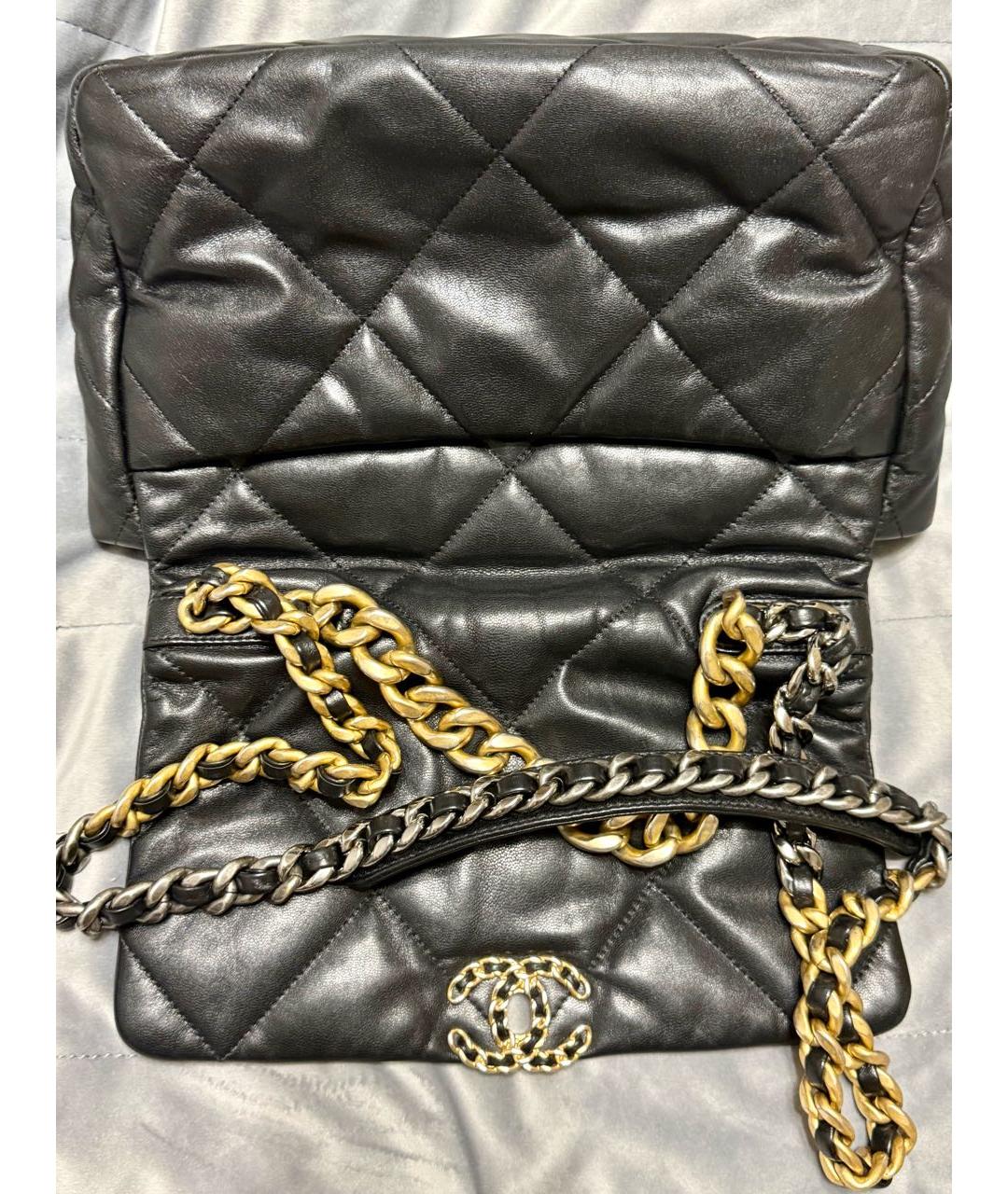 CHANEL Черная кожаная сумка через плечо, фото 4