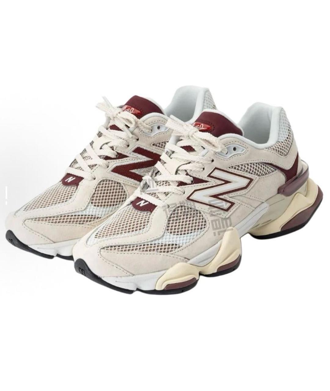 NEW BALANCE Бежевые текстильные низкие кроссовки / кеды, фото 3