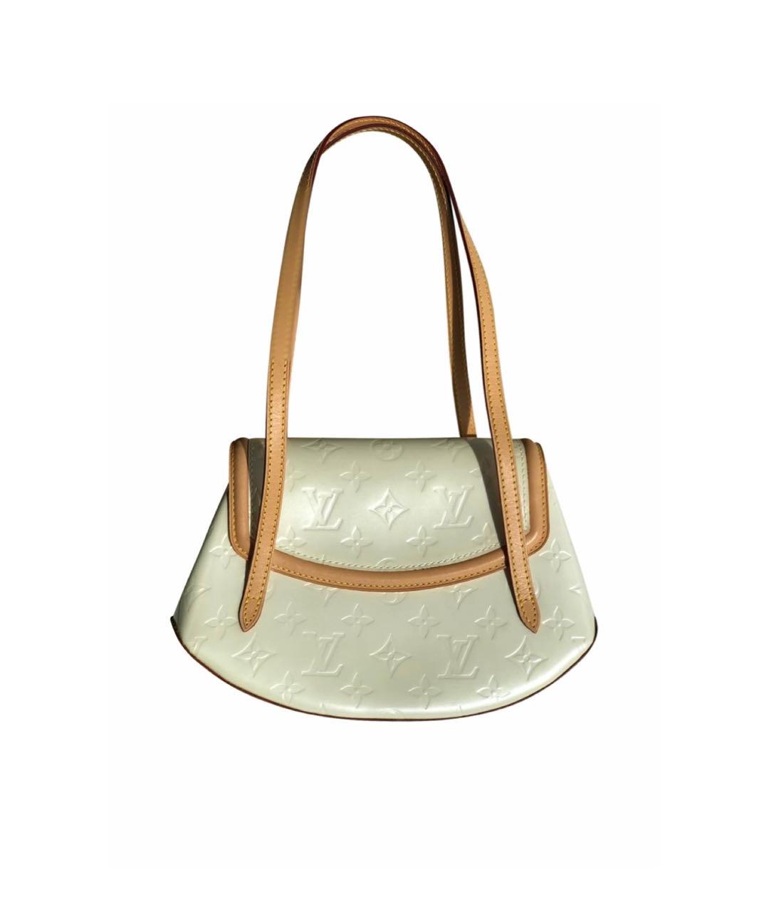 LOUIS VUITTON Бежевая сумка с короткими ручками из лакированной кожи, фото 1