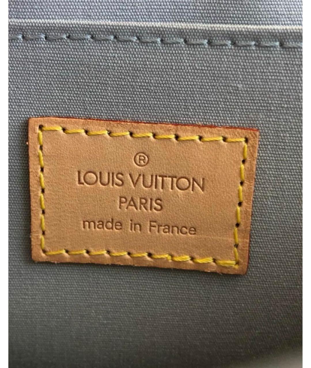 LOUIS VUITTON Бежевая сумка с короткими ручками из лакированной кожи, фото 5