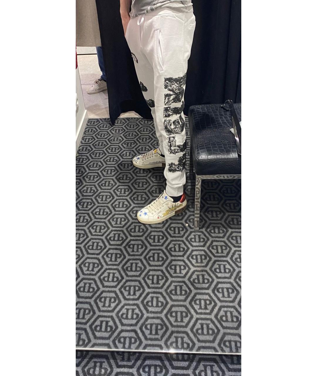 PHILIPP PLEIN Белый хлопковый спортивный костюм, фото 5