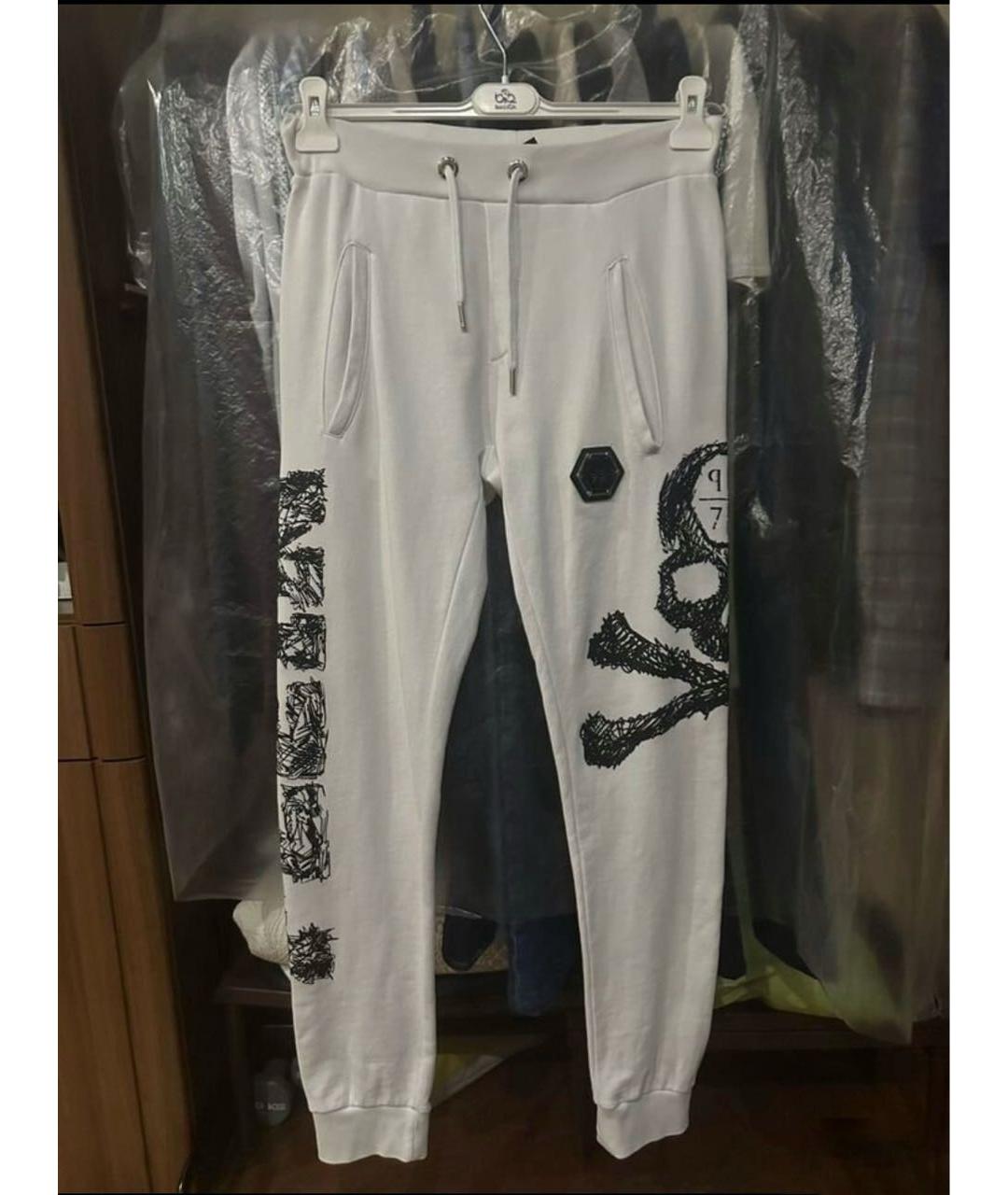 PHILIPP PLEIN Белый хлопковый спортивный костюм, фото 7