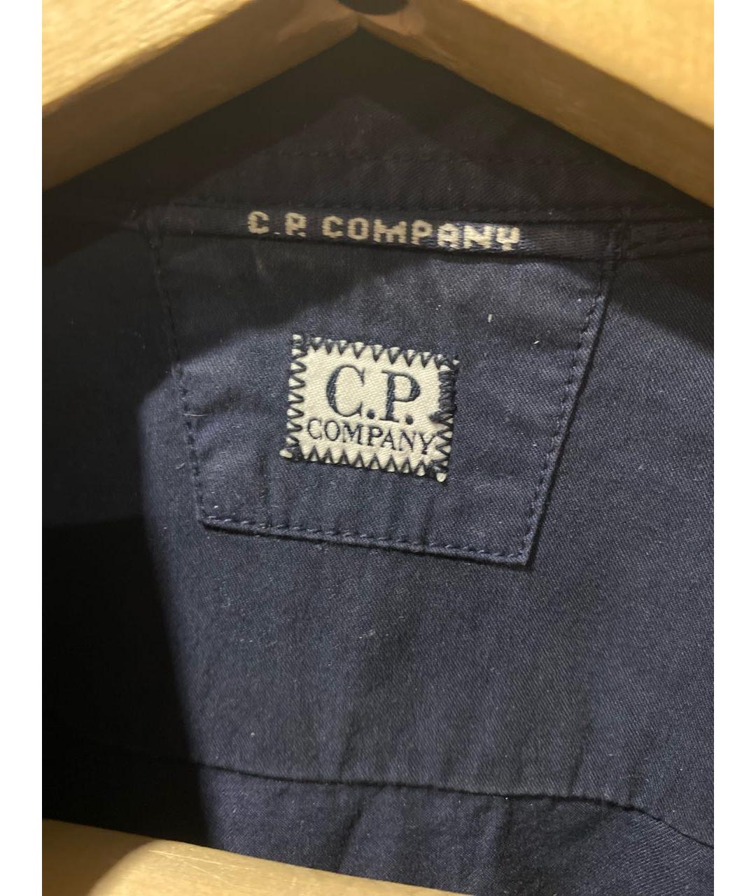 CP COMPANY Темно-синяя хлопковая кэжуал рубашка, фото 4