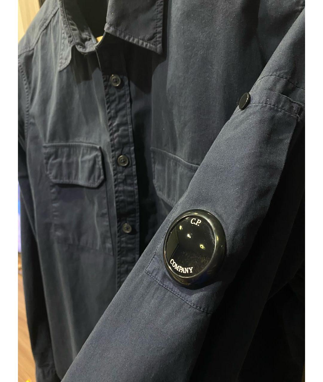 CP COMPANY Темно-синяя хлопковая кэжуал рубашка, фото 3