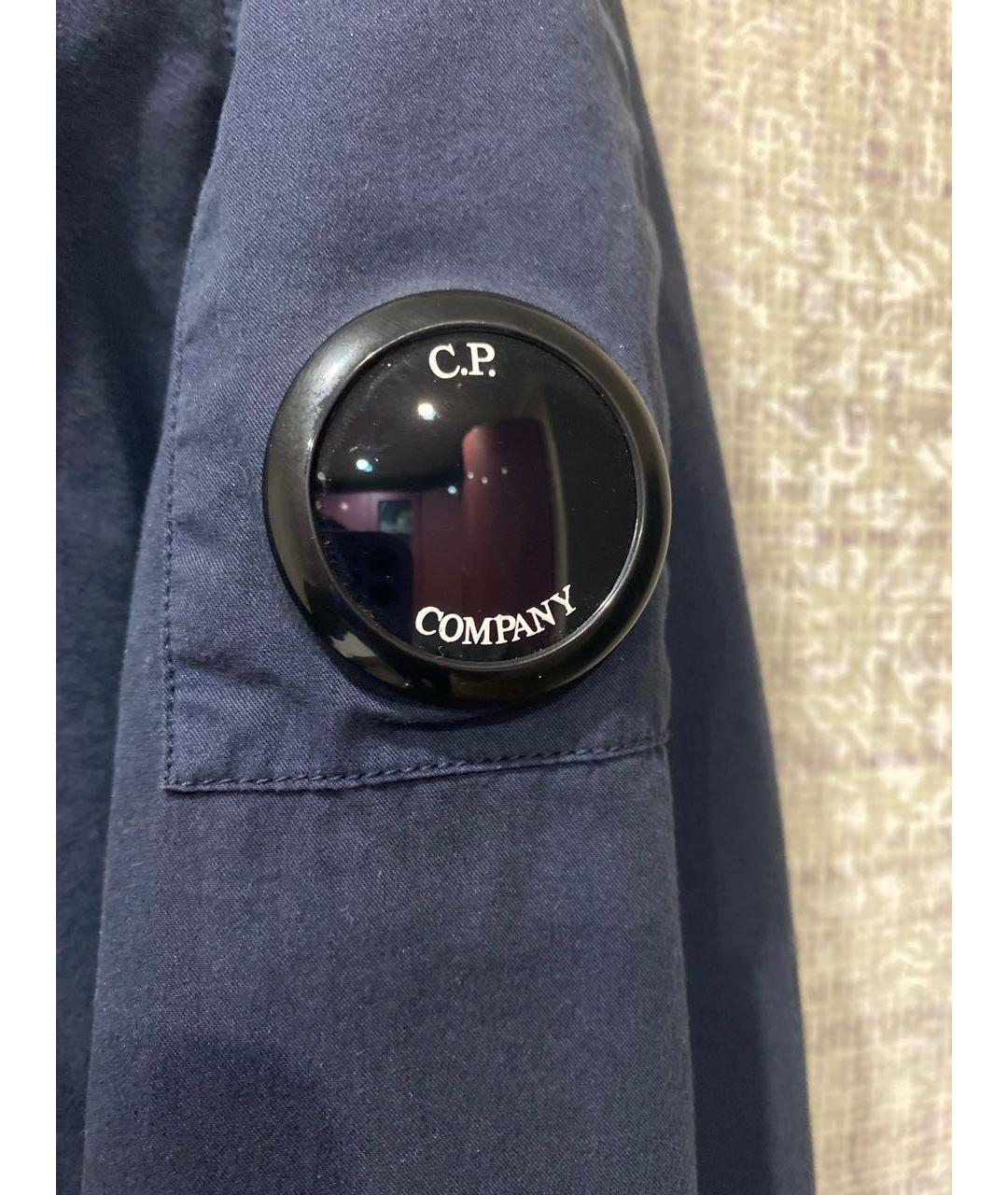 CP COMPANY Темно-синяя хлопковая кэжуал рубашка, фото 2