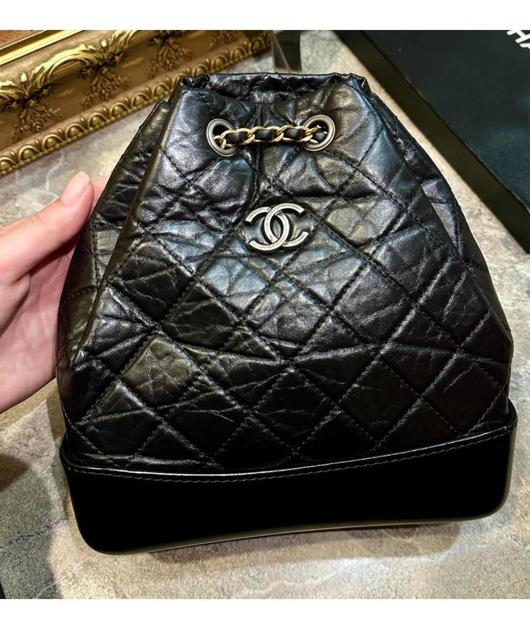 CHANEL Черный кожаный рюкзак, фото 2