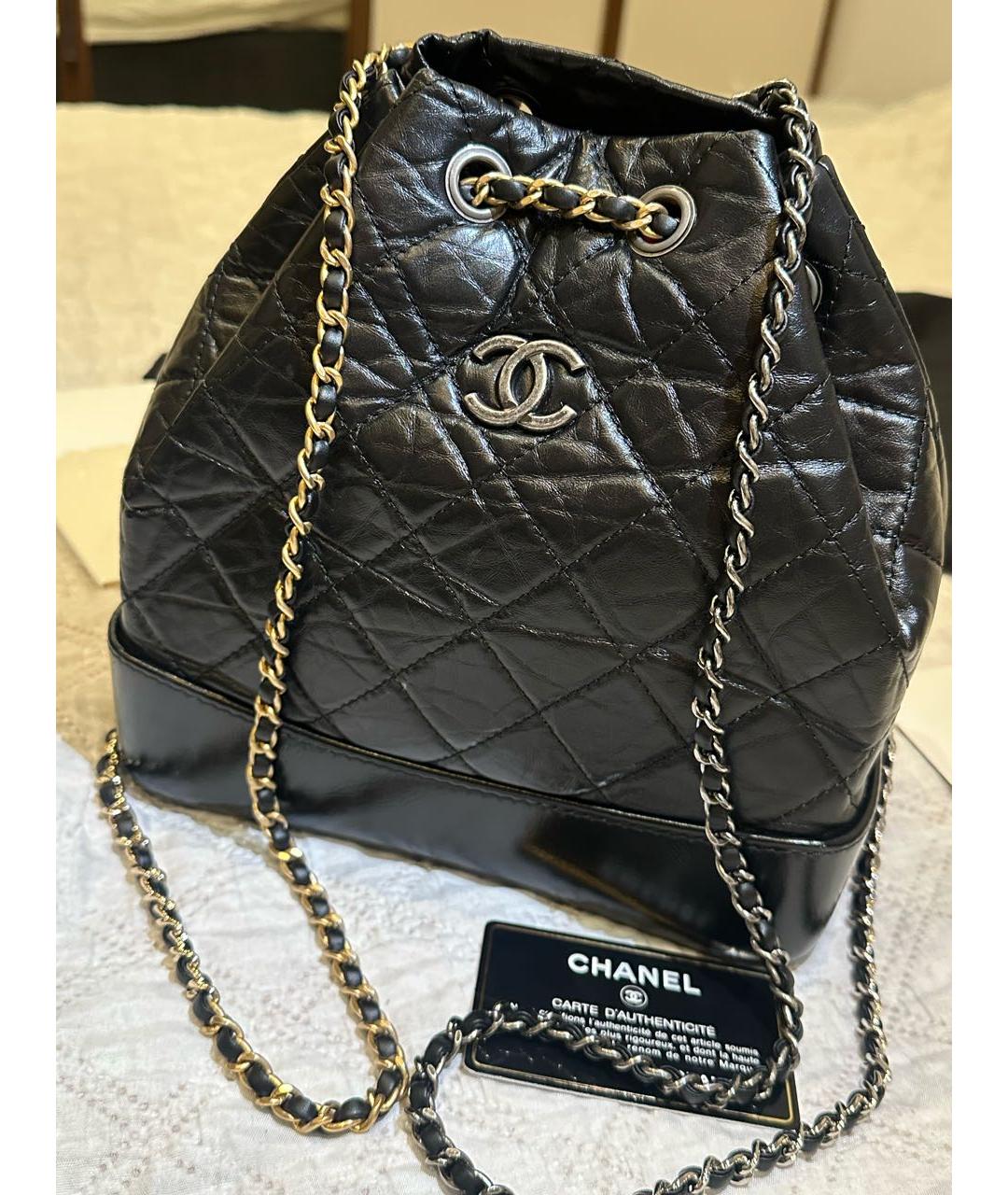 CHANEL Черный кожаный рюкзак, фото 9