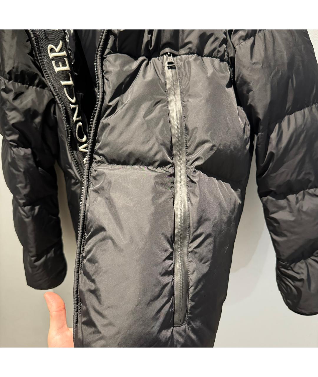 MONCLER Черный пуховик, фото 4