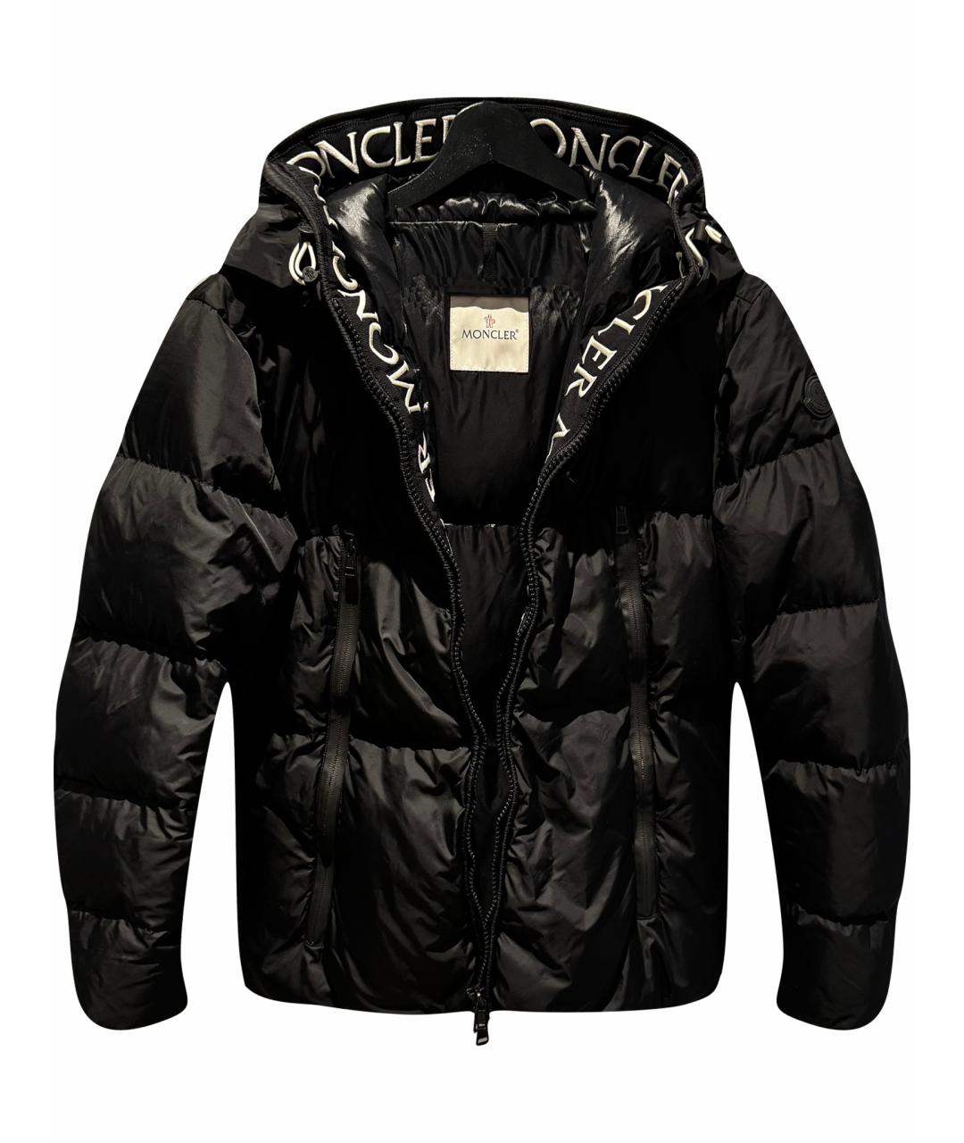 MONCLER Черный пуховик, фото 1