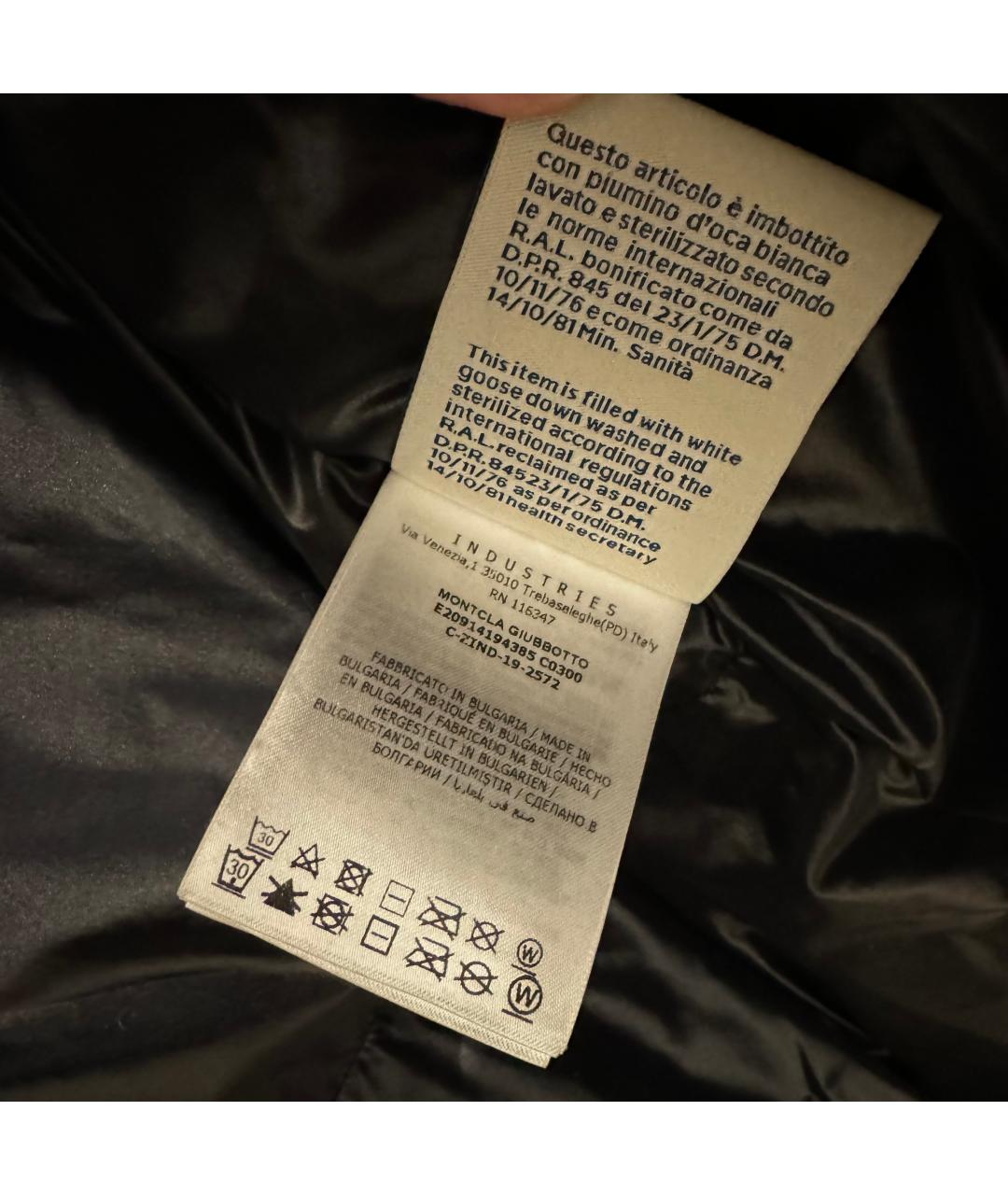 MONCLER Черный пуховик, фото 5
