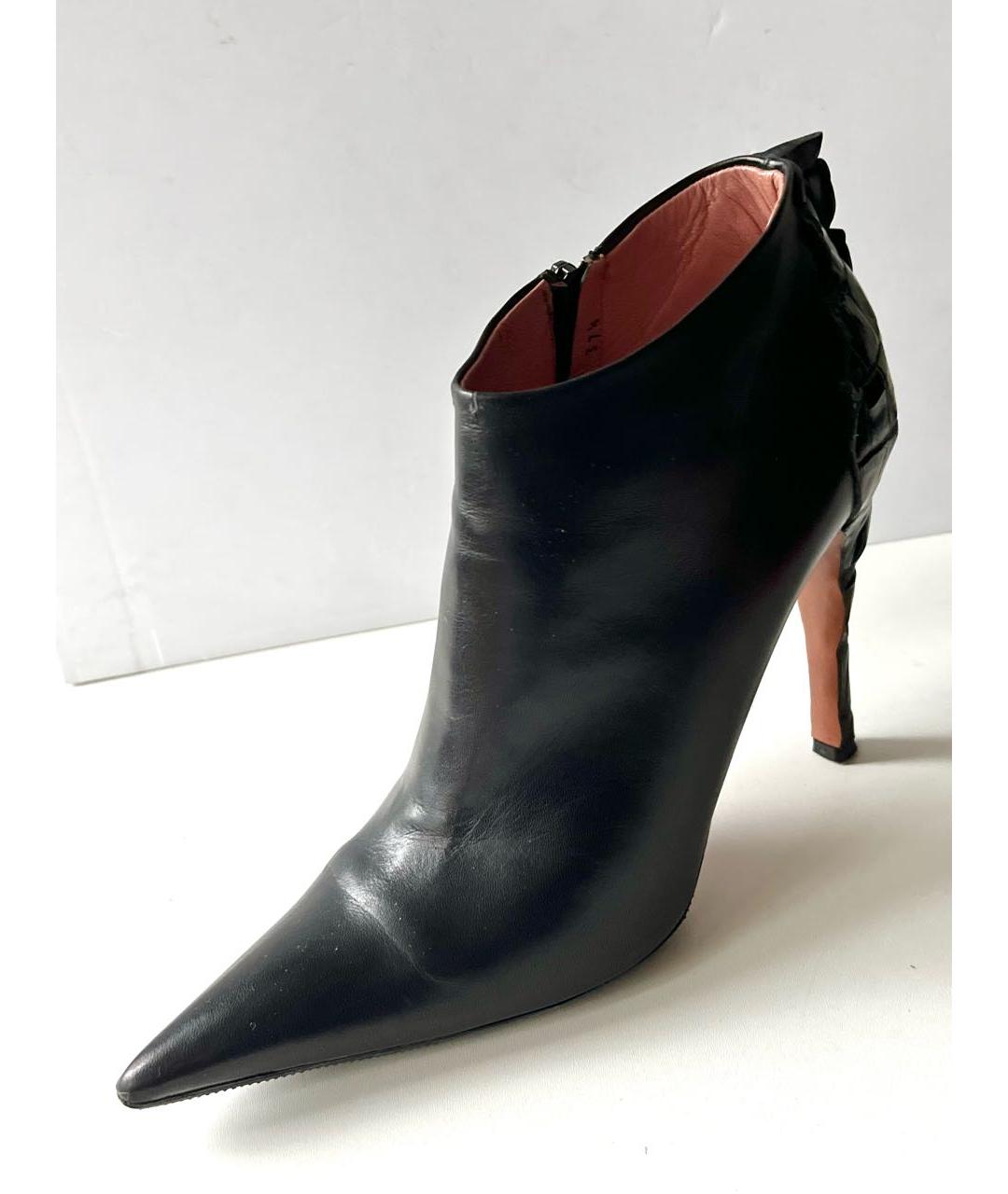 ALAIA Черные кожаные ботильоны, фото 7
