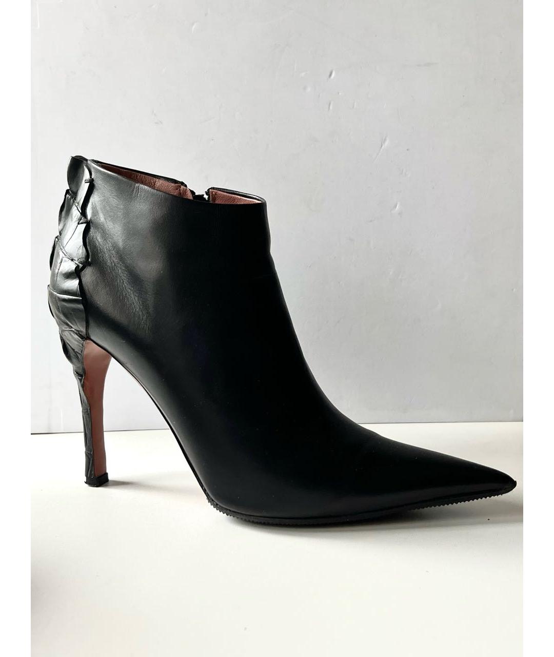 ALAIA Черные кожаные ботильоны, фото 9