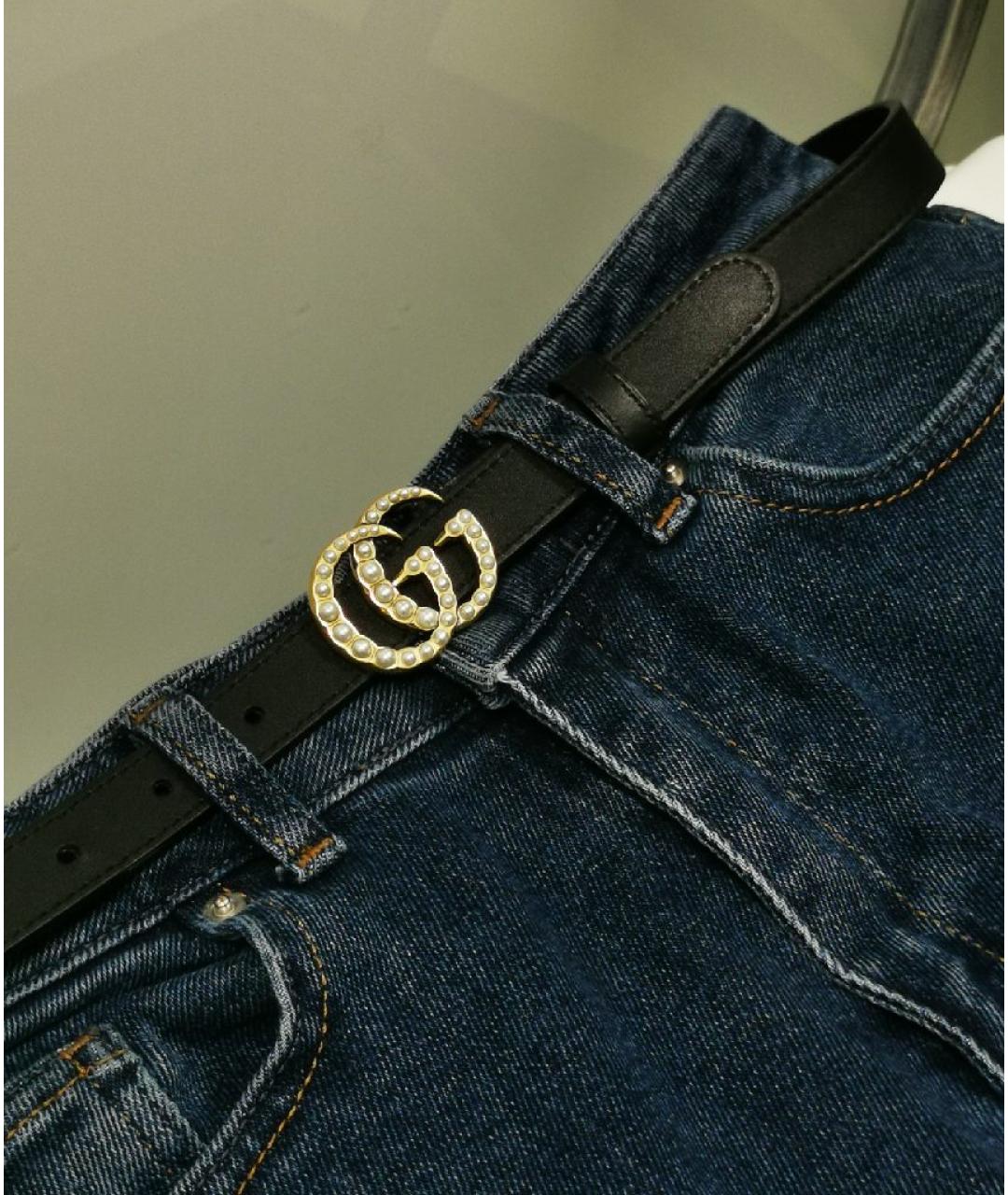GUCCI Черный кожаный ремень, фото 9