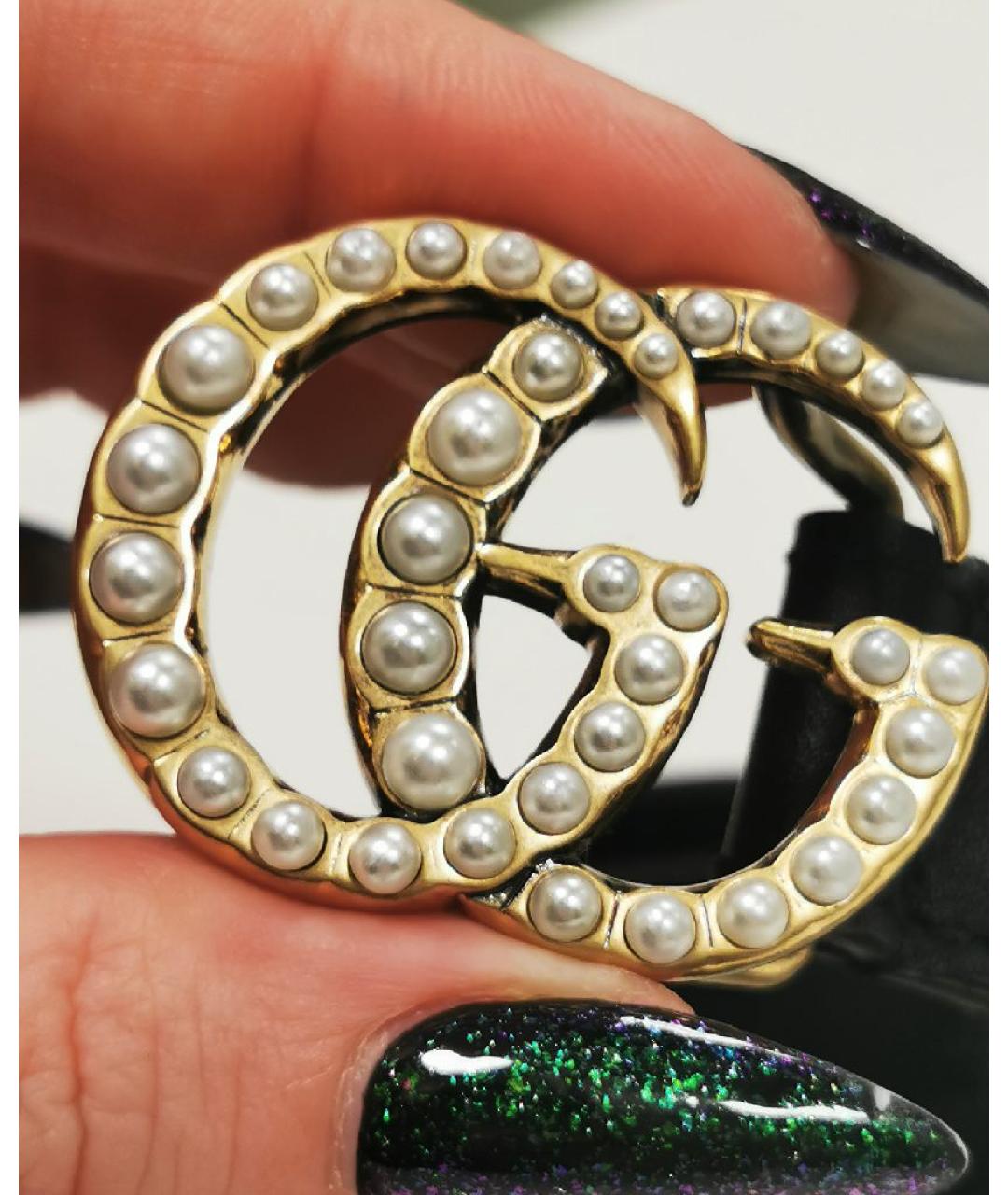 GUCCI Черный кожаный ремень, фото 3