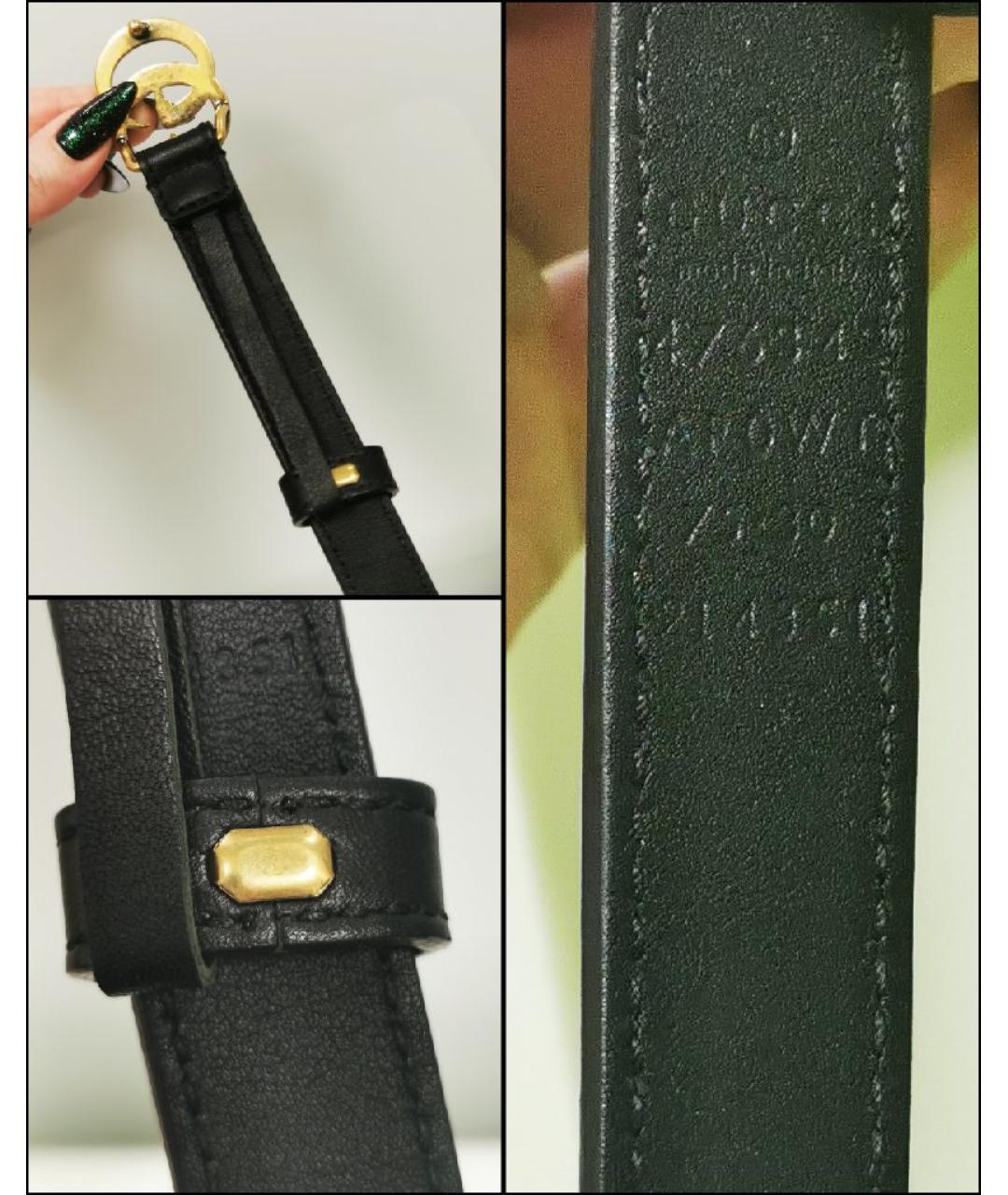GUCCI Черный кожаный ремень, фото 8