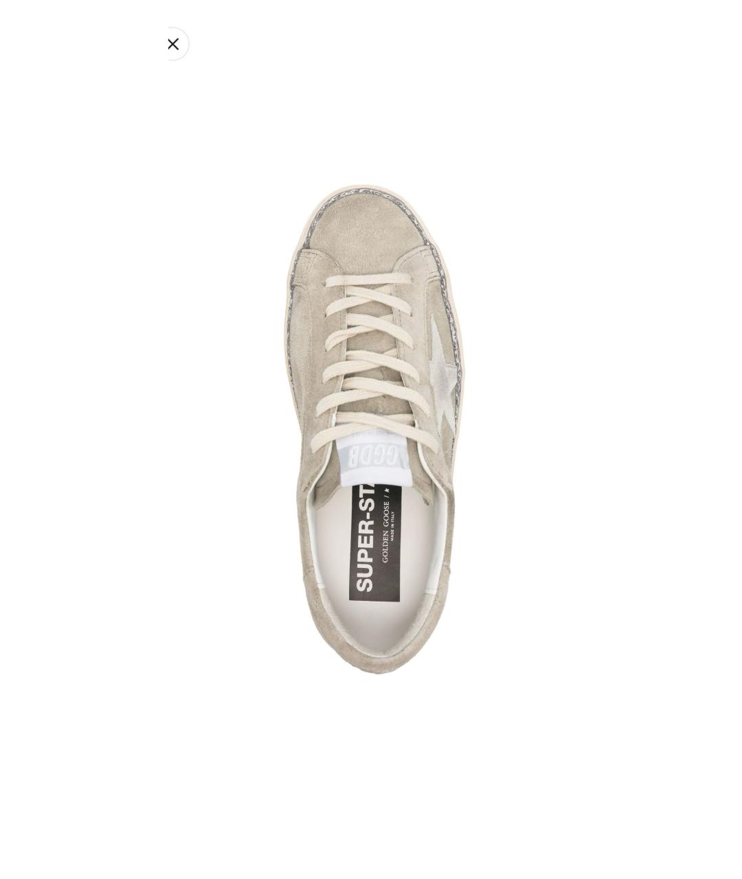 GOLDEN GOOSE DELUXE BRAND Бежевые кожаные кеды, фото 3