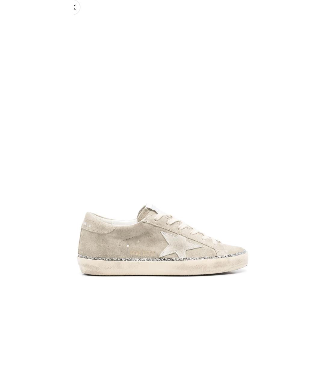 GOLDEN GOOSE DELUXE BRAND Бежевые кожаные кеды, фото 5