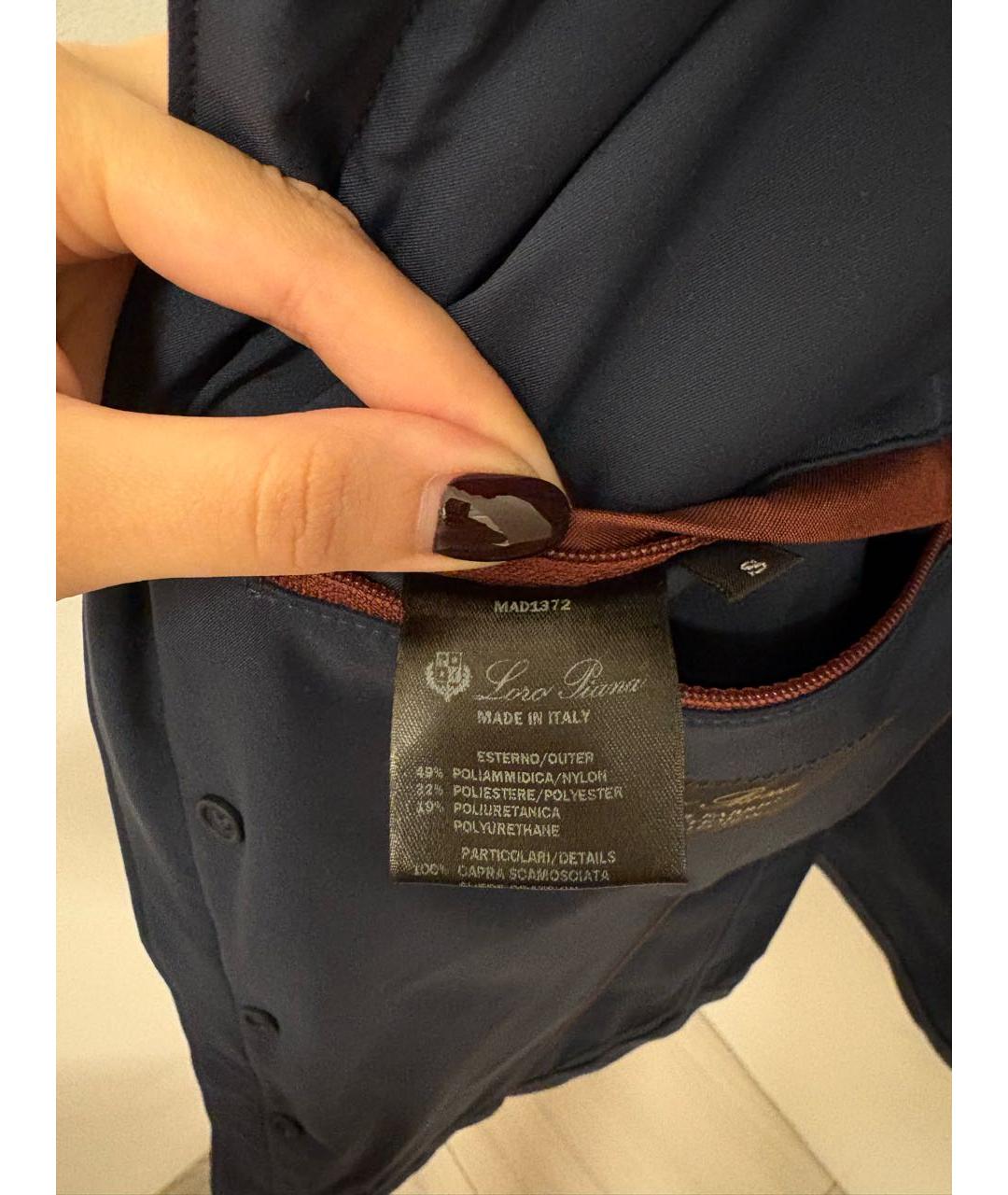 LORO PIANA Темно-синяя полиамидовая куртка, фото 6