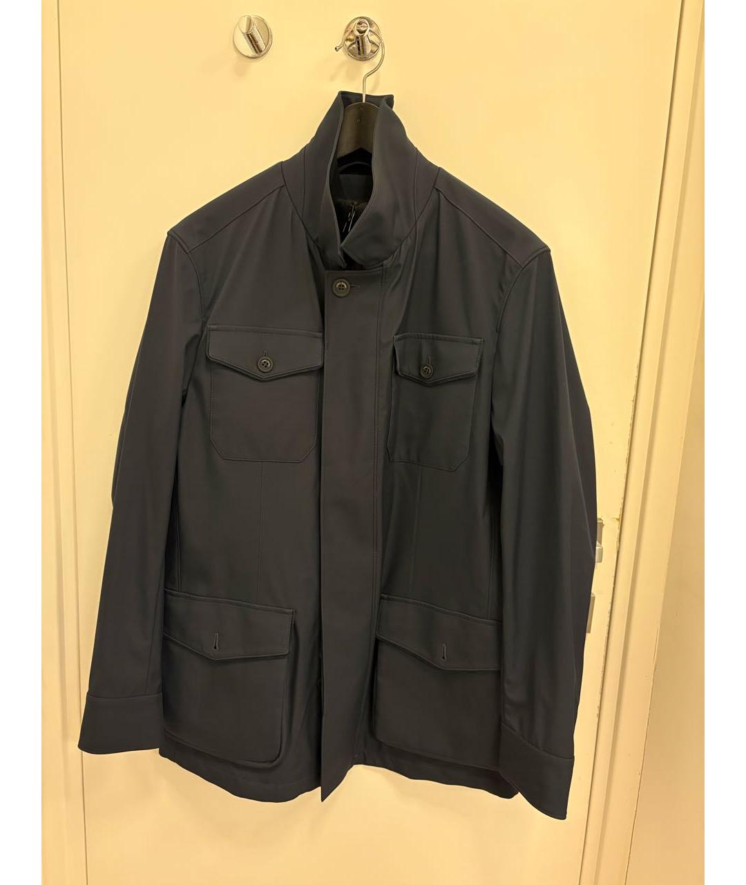 LORO PIANA Темно-синяя полиамидовая куртка, фото 8