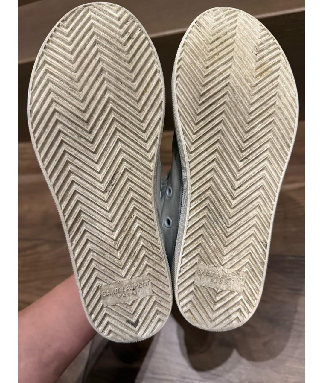 SAINT LAURENT Белые кожаные кеды, фото 6