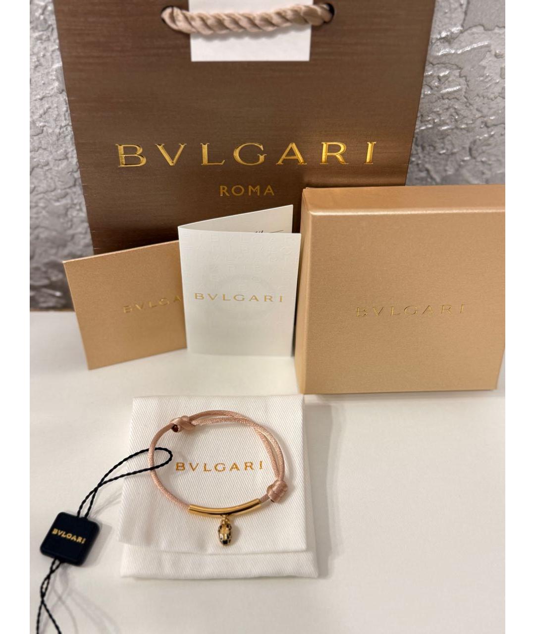 BVLGARI Розовый латунный браслет, фото 6