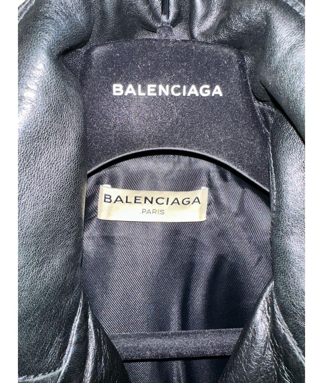 BALENCIAGA Черная кожаная куртка, фото 3