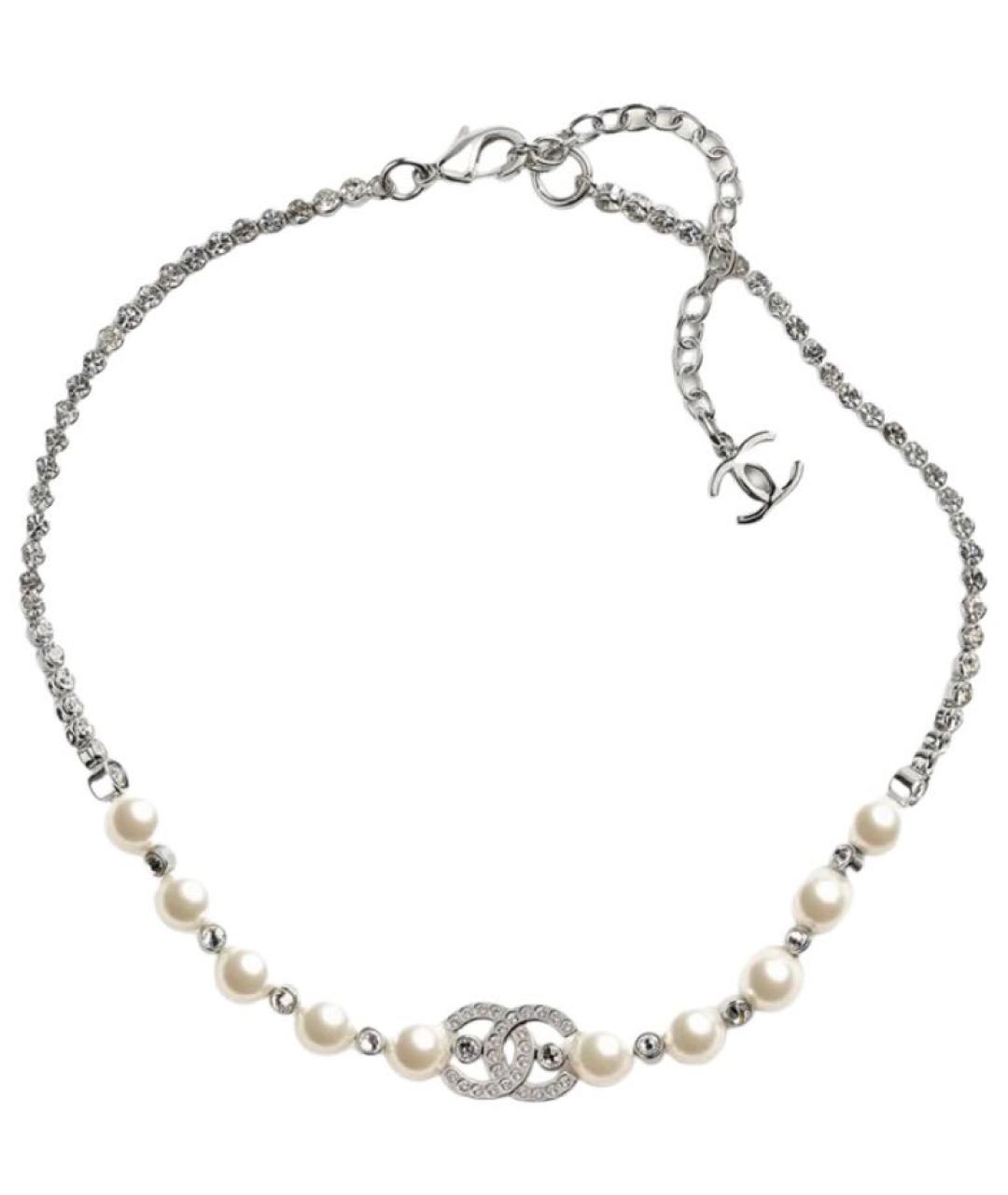 CHANEL Белое жемчужное колье, фото 1